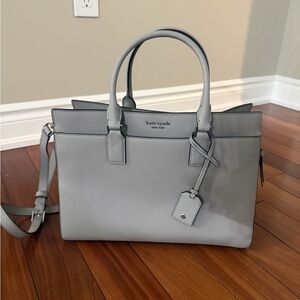 Kate Spade Light Gray Leather Satchel bag